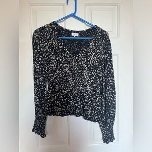 Black and White Blouse